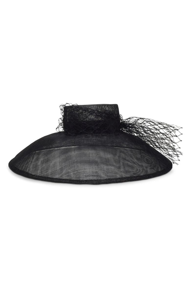 Gigi Burris Millinery Joan Hemp Mesh Sun Hat, Main, color, Black