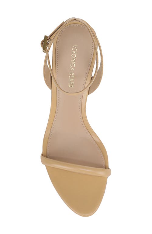 Veronica Beard Sylvie Leather Ankle-strap Sandals In Wheat