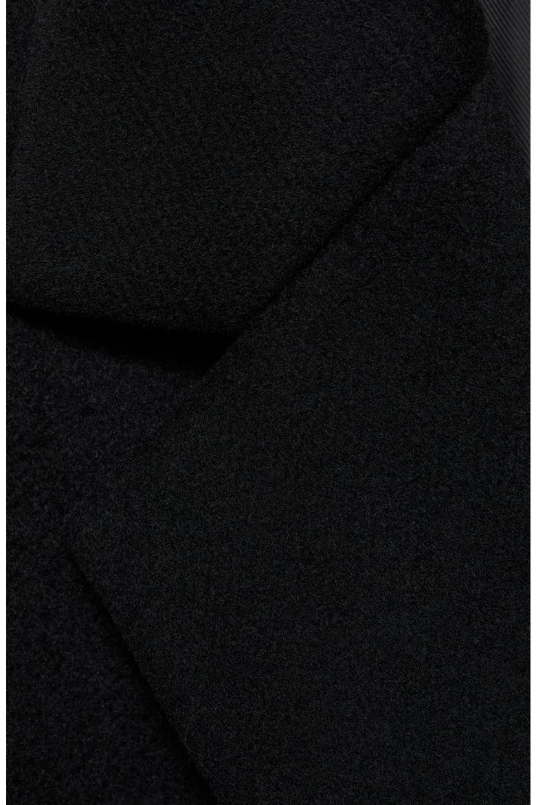 Double Breasted Coat, Alternate, color, BLACK