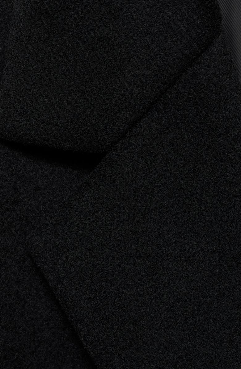MANGO Double Breasted Coat, Alternate, color, Black