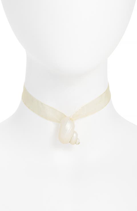 Galapagos Shell Pendant Choker Necklace