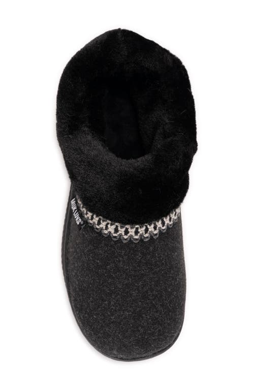 Muk Luks Neira Faux Shearling Slipper In Black