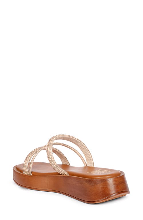 Saint G Ren Platform Wedge Slide Sandal In Champagne