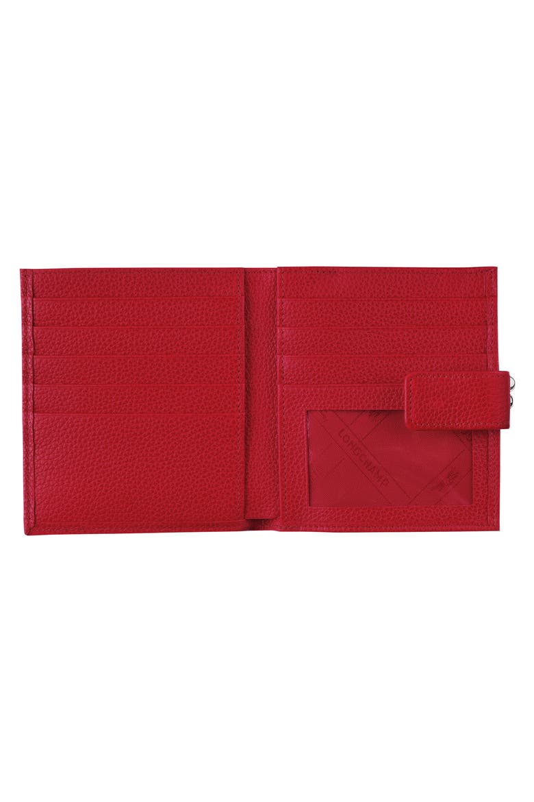 Le Foulonné Leather Wallet, Alternate, color, RED