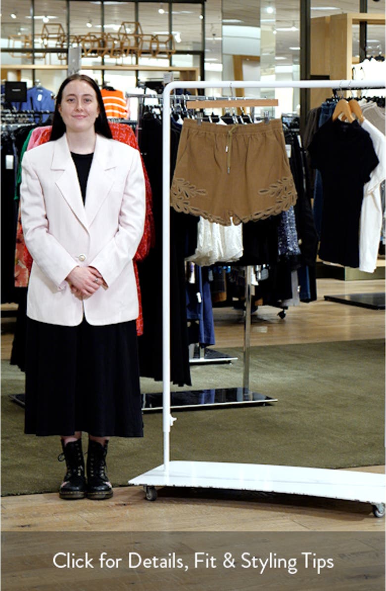 Safa Embroidered Cotton Drawstring Shorts, sales video thumbnail