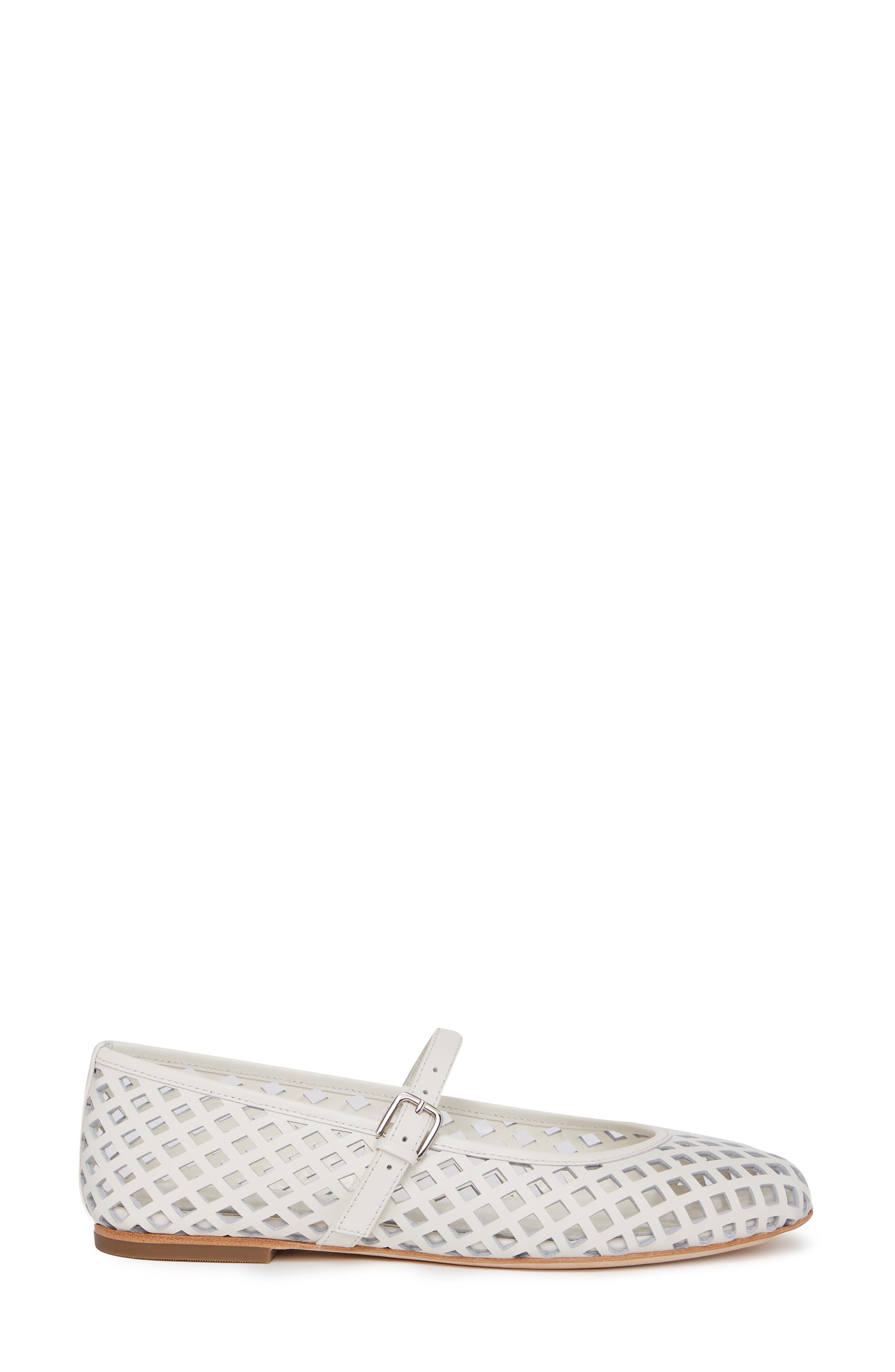 PAIGE Jaden Cutout Mary Jane Flat, Alternate, color, Cream