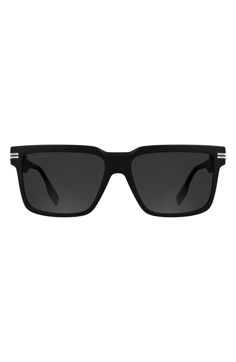 Canada Goose 59mm Modified Rectangular Sunglasses, Main, color, Matte Black