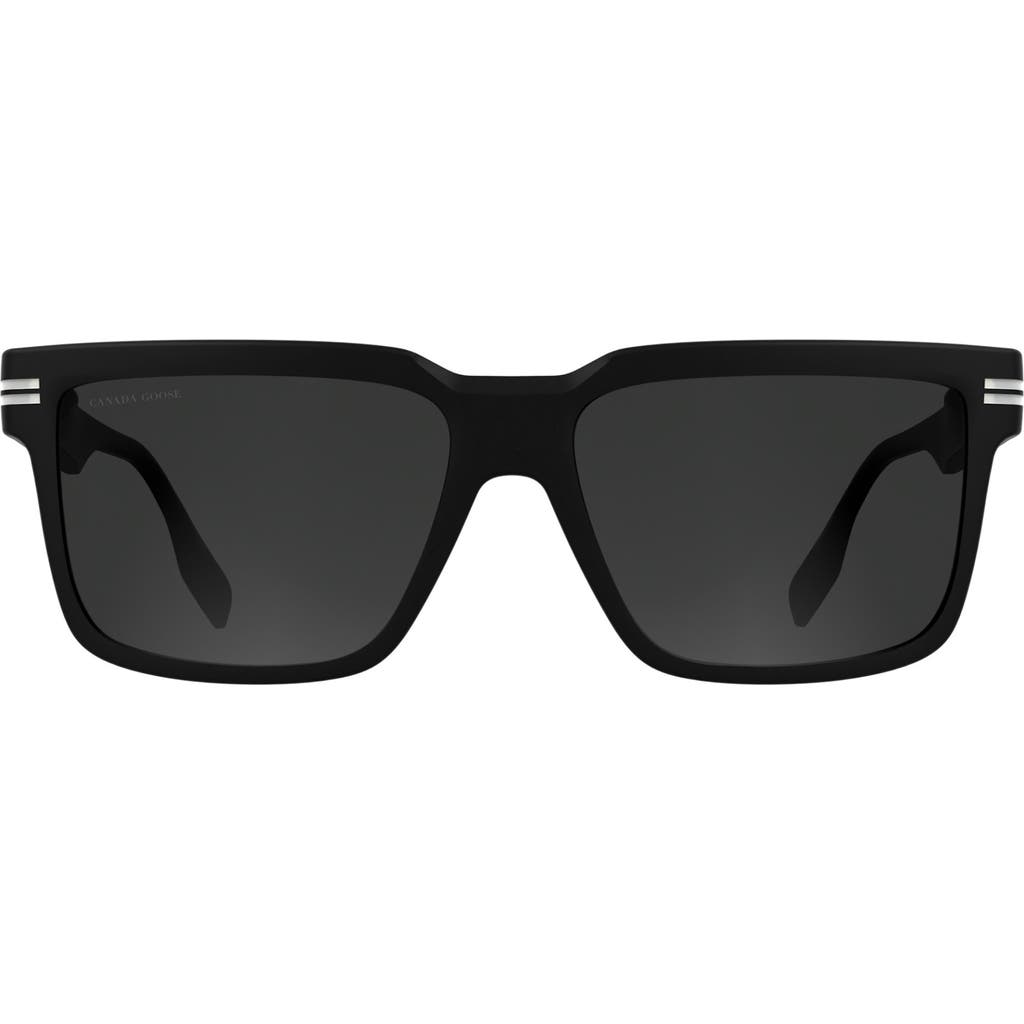 Canada Goose 59mm Modified Rectangular Sunglasses In Matte Black