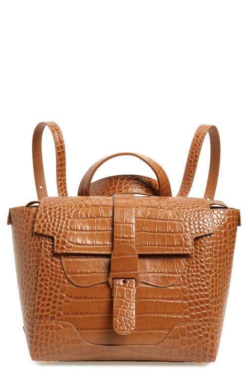 Senreve Midi Maestra Leather Satchel in Chestnut at Nordstrom