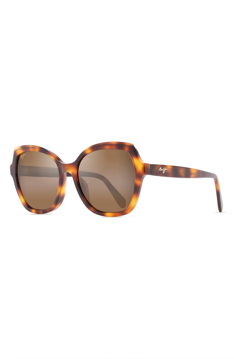 Maui Jim Mamane 55mm PolarizedPlus2<sup>®</sup> Round Sunglasses, Alternate, color, Tortoise