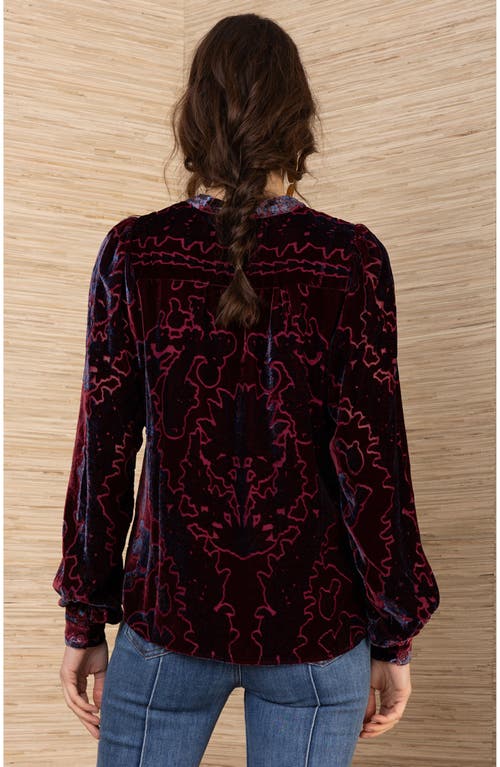 Hale Bob Kailey Velvet Top In Red