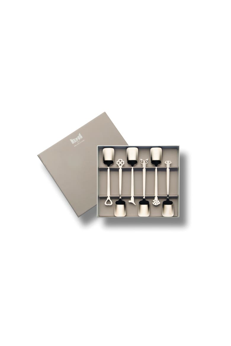 Evento Ice-Cream Spoon Set - 6 Pieces, Main, color, Silver