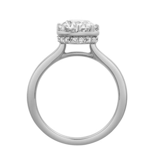 Luvmyjewelry Velora 14k Gold Round Lab Grown Diamond Solitaire Ring In 14k White Gold