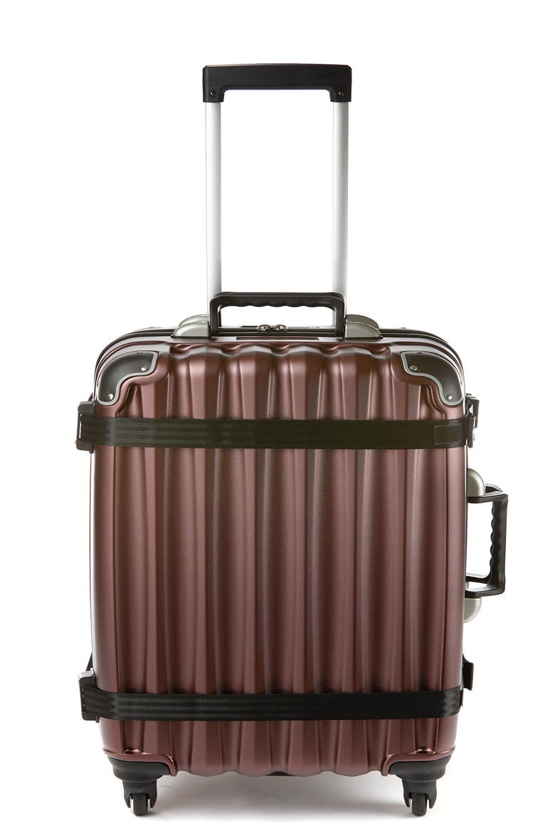 Petite 8-Bottle Wine & Spirits Suitcase, Main, color, Burgundy