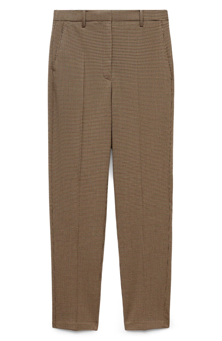 MANGO Flat Front Skinny Pants, Alternate, color, Brown