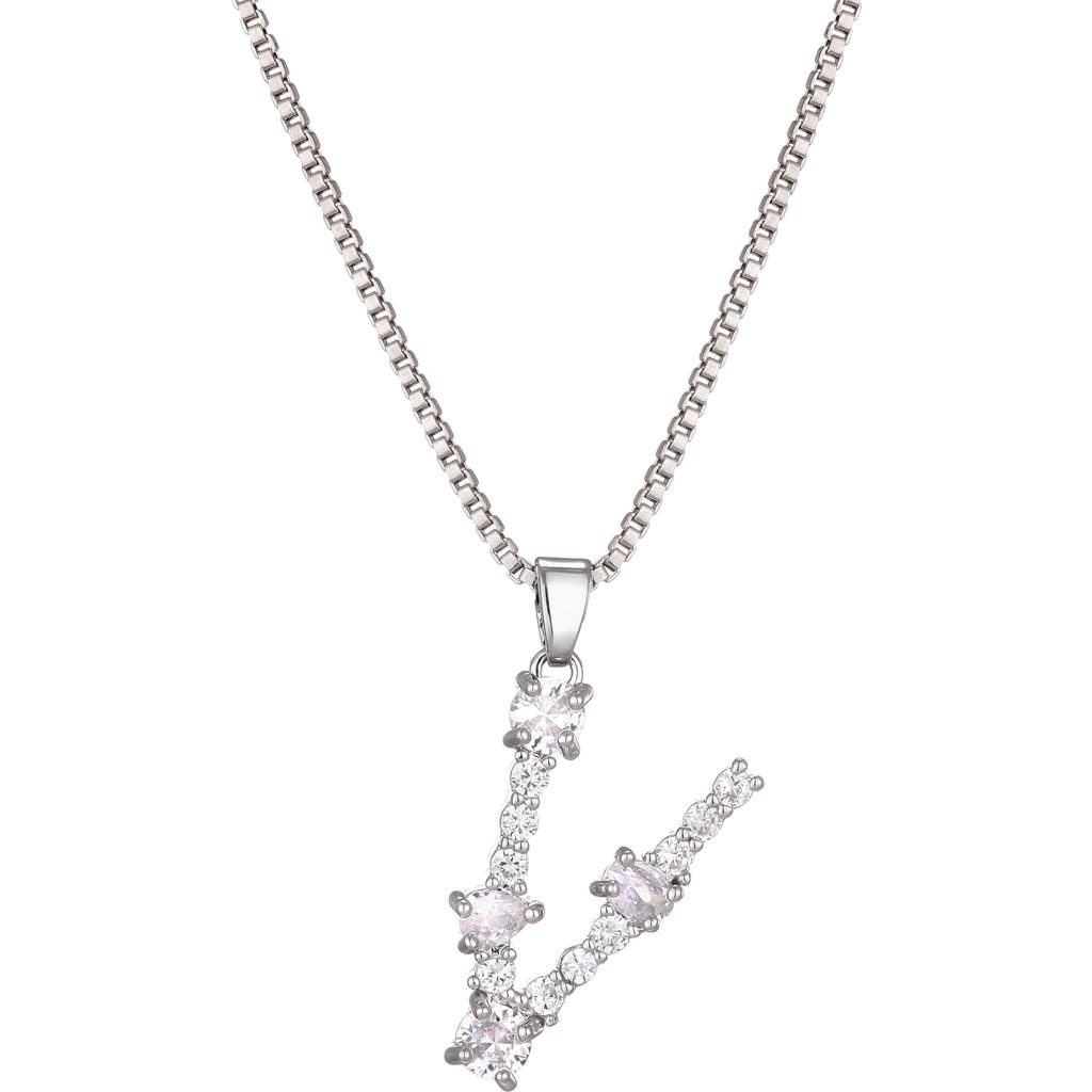 Adornia Mixed Crystal Initial Pendant Necklace