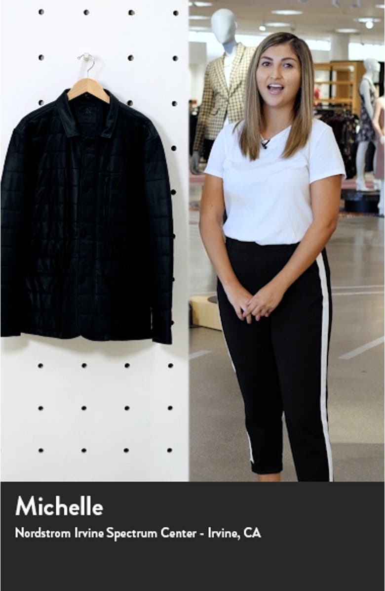 Ashwell Channel Quilted Leather Blazer, sales video thumbnail