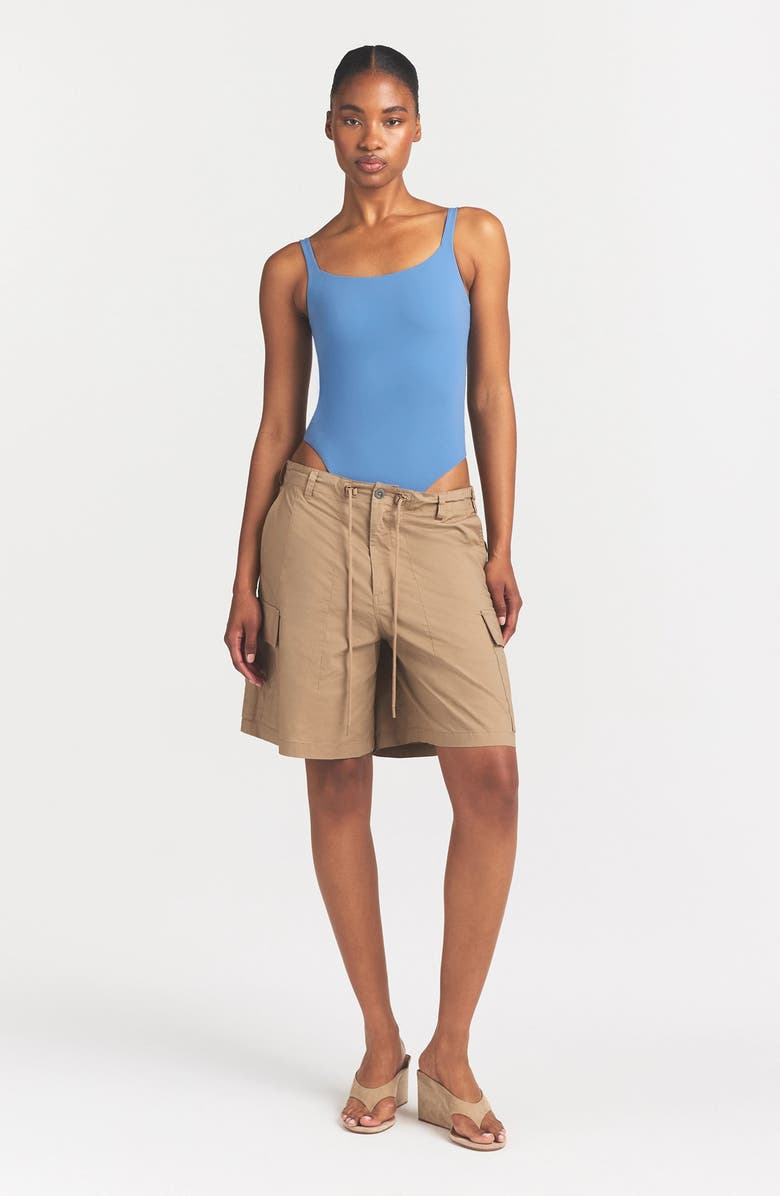 SKIMS Fits Everybody Square Neck Bodysuit, Alternate, color, Arctic