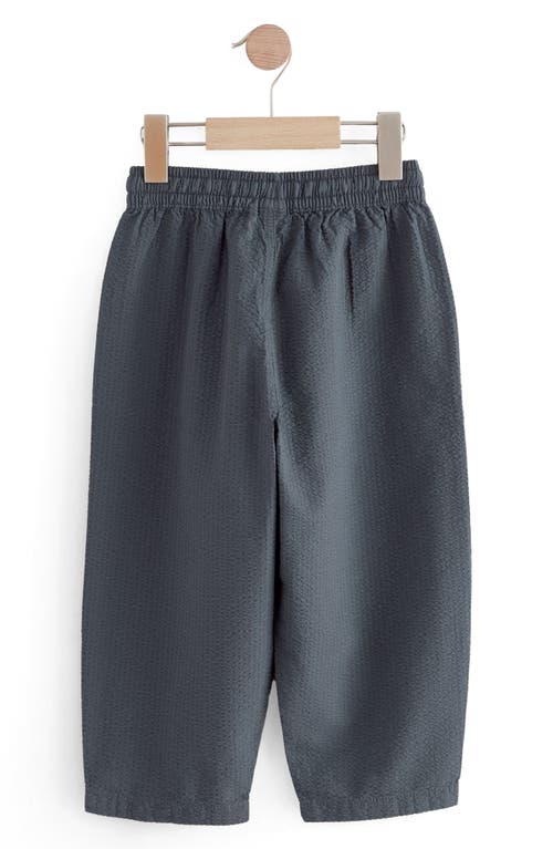Next Kids' Cotton Seersucker Pants In Grey