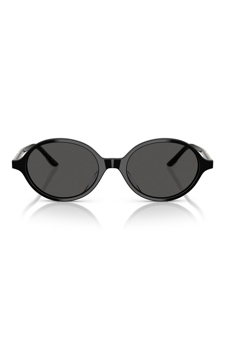 54mm Oval Sunglasses, Main, color, BLACK
