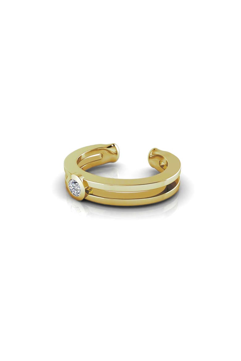 With-the-Band Ear Cuff, Alternate, color, Yellow Gold