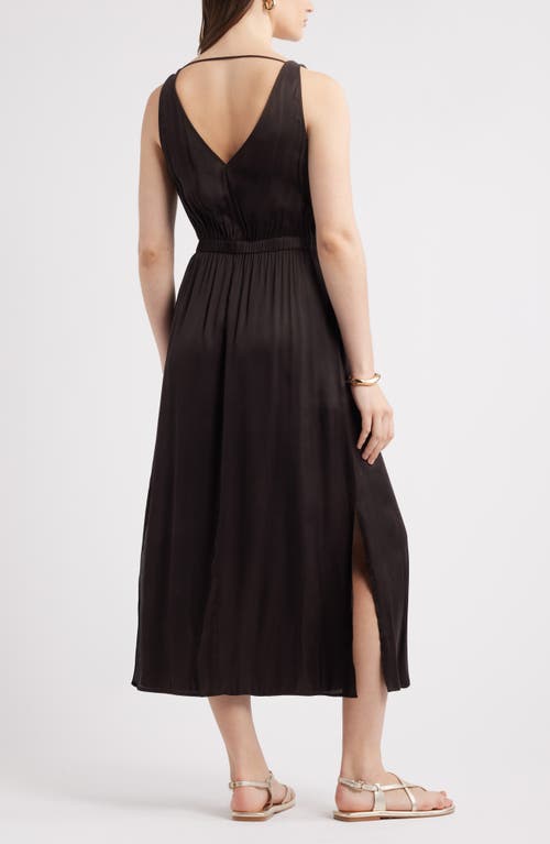 Nordstrom Sleeveless Midi Dress In Brown Ganache