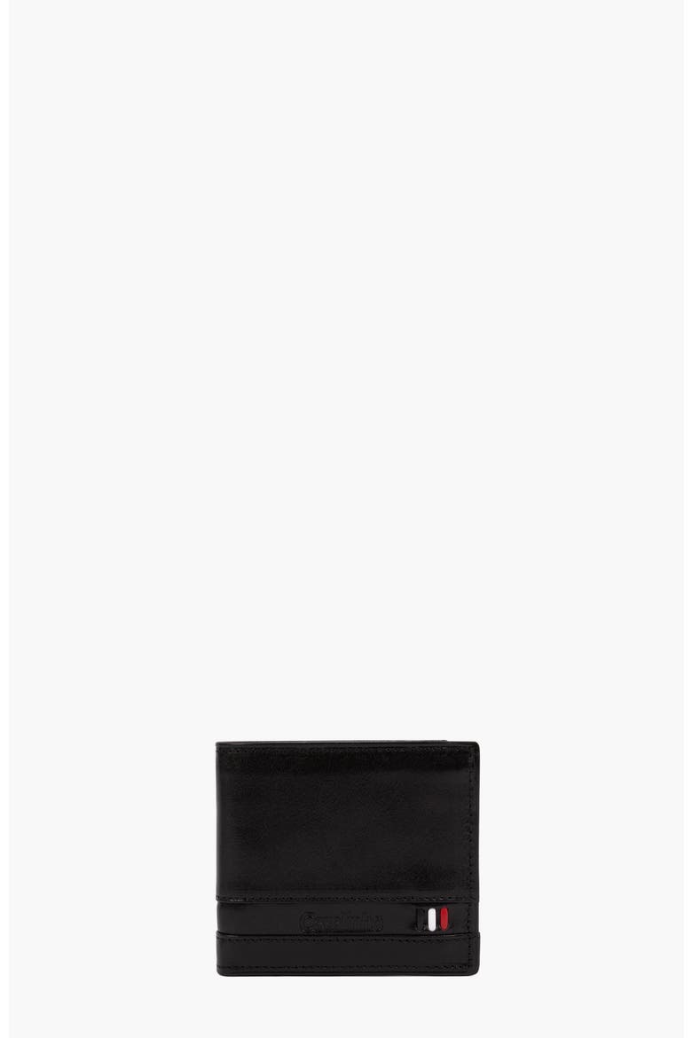 Di Cavallo Trifold Leather Wallet 529, Main, color, Black