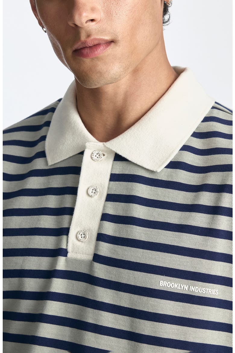 Stripe Polo, Alternate, color, NAVY STRIPE