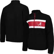 G-III SPORTS BY CARL BANKS Men's G-III Sports by Carl Banks Black Alabama Crimson Tide Pinch Runner Half-Zip Top