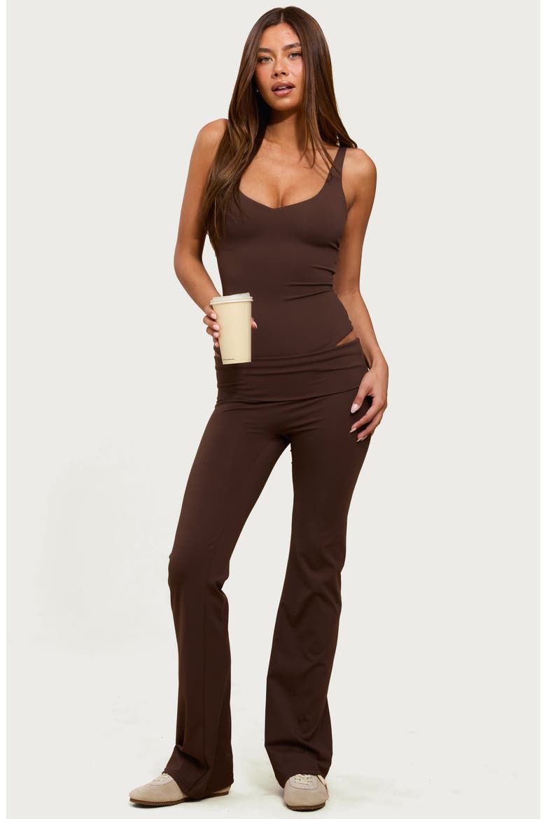 Alondra V-Neck Bodysuit, Alternate, color, BROWN