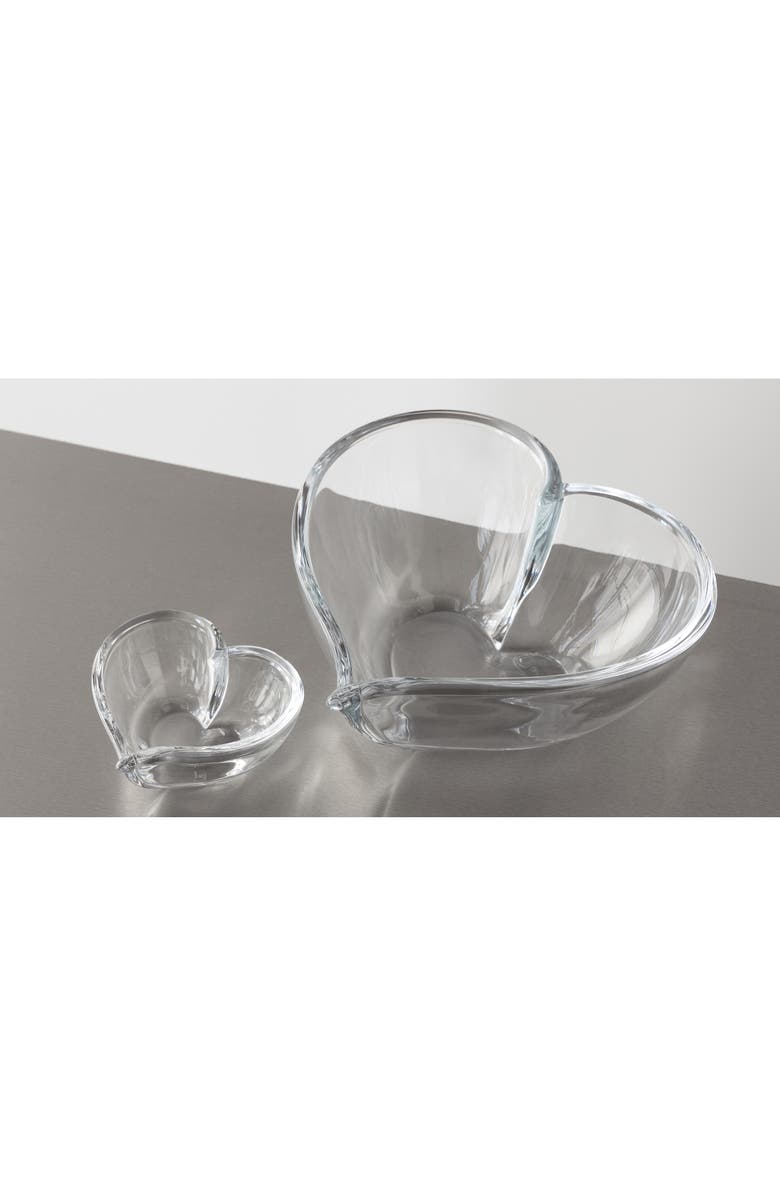 Orrefors Heart Large Bowl, Alternate, color, Clear