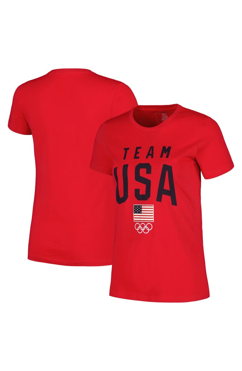 Outerstuff Women's Red Team USA T-Shirt, Main, color, 