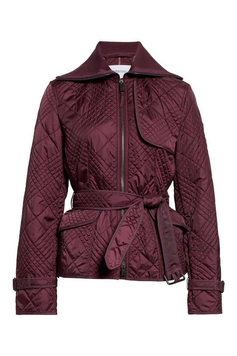 Abbeydale Check Stitch Nylon Jacket, Main, color, VINEYARD RED