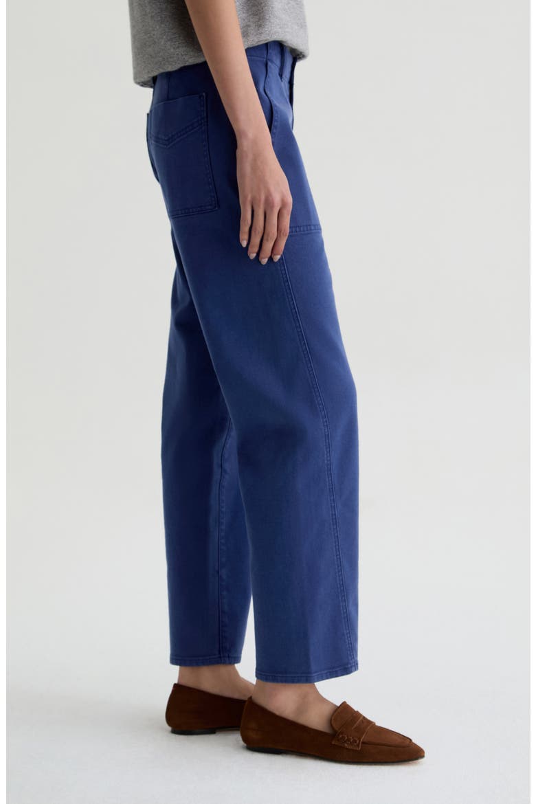 Analeigh High Waist Ankle Straight Leg Twill Pants, Alternate, color, SULFUR PACIFIC NAVY