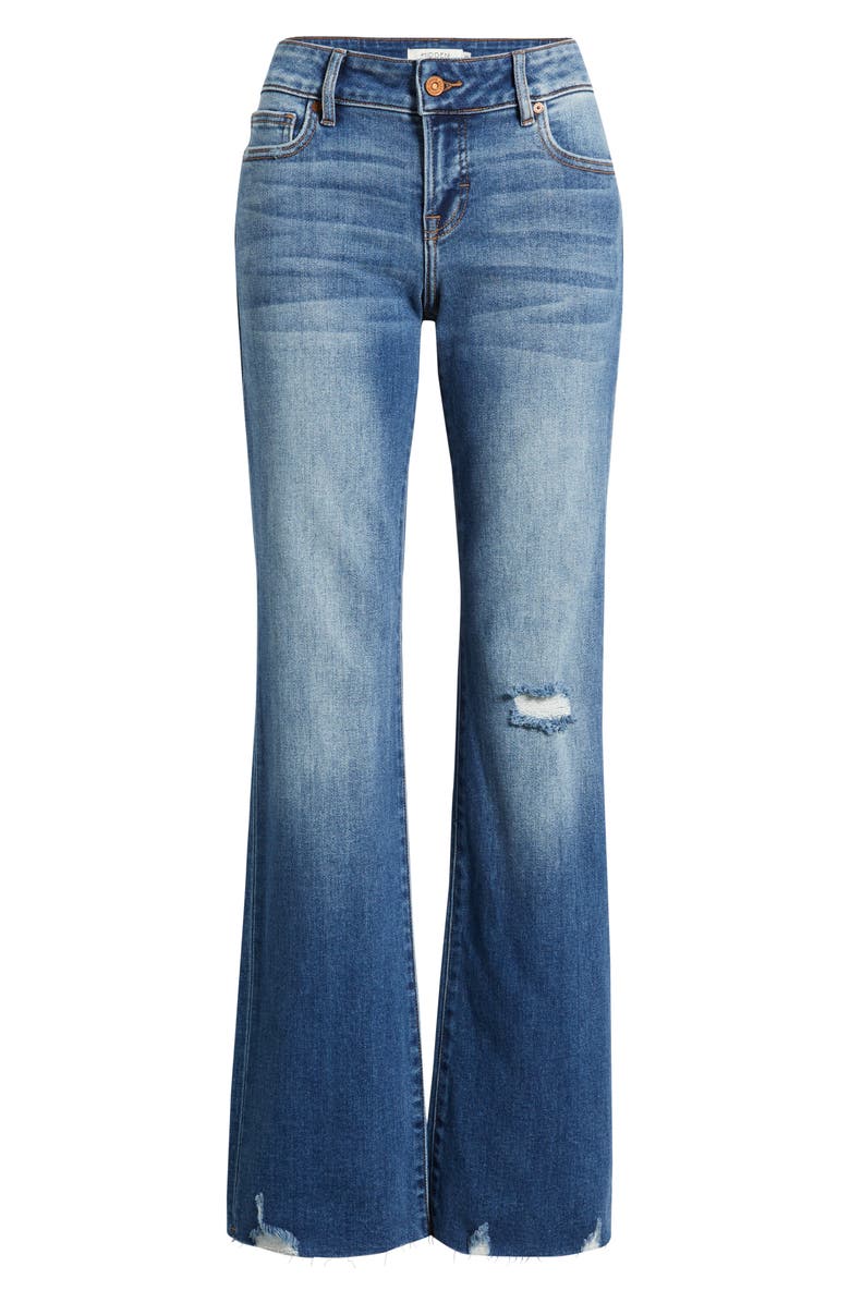 HIDDEN JEANS Ripped Low Rise Bootcut Jeans, Alternate, color, Dark Wash