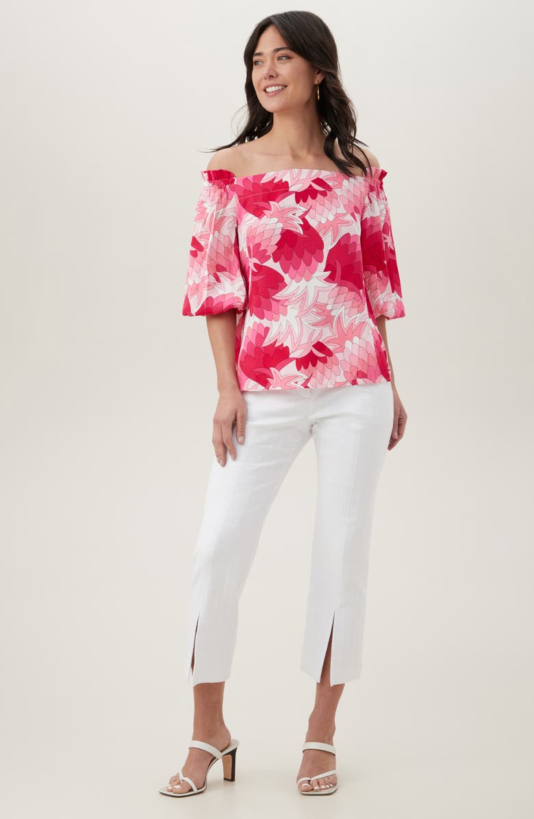 Trina Turk Equinox 2 Off the Shoulder Top, Alternate, color, Flower Child