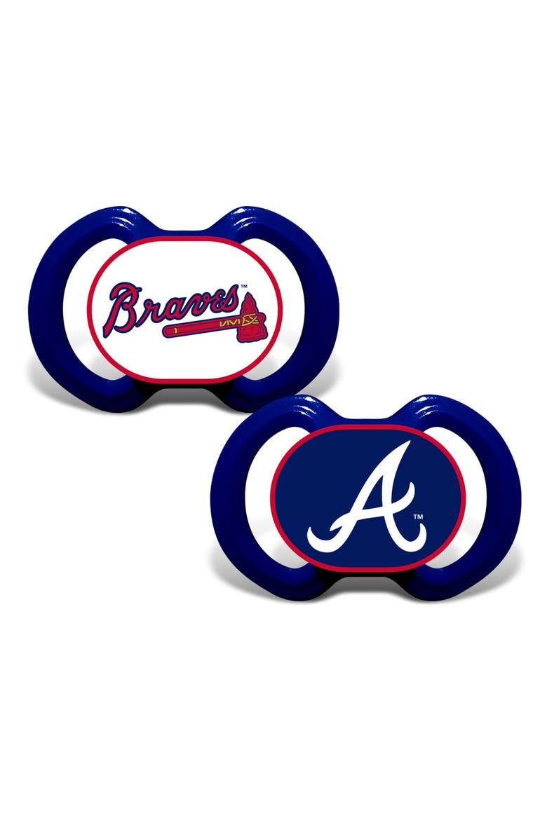Atlanta Braves Pacifier 2-Pack, Main, color, Multicolor