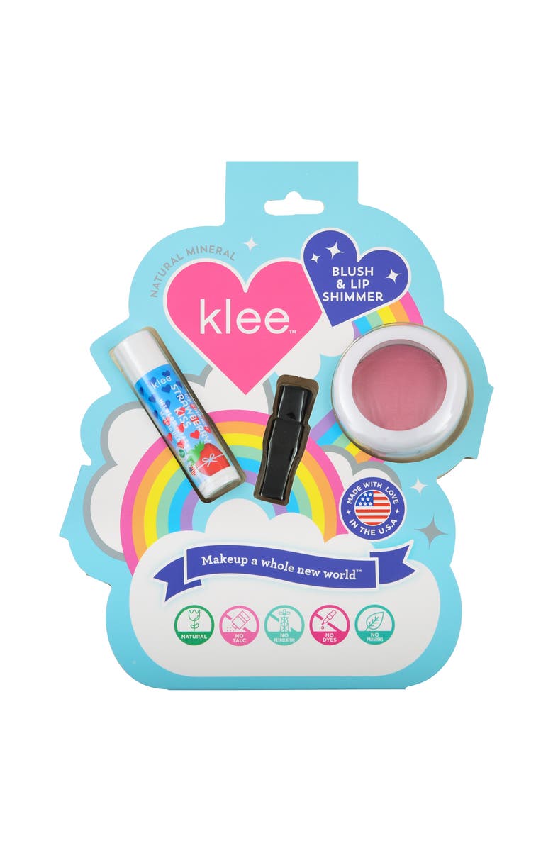 Klee Naturals Sweet Cherry Spark - Kids' Blush and Lip Shimmer Set, Alternate, color, Rich Pink