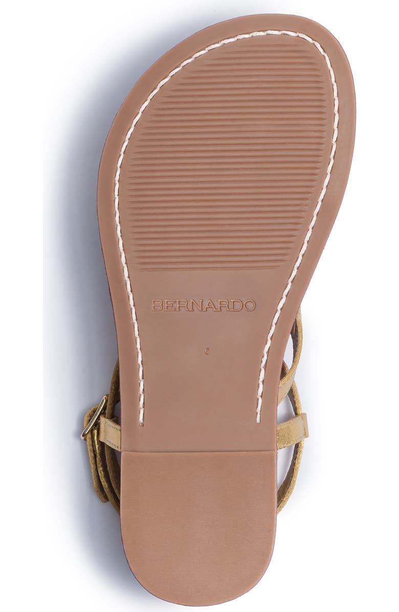 Bernardo Footwear Mallorie Thong Sandal, Alternate, color, Gold