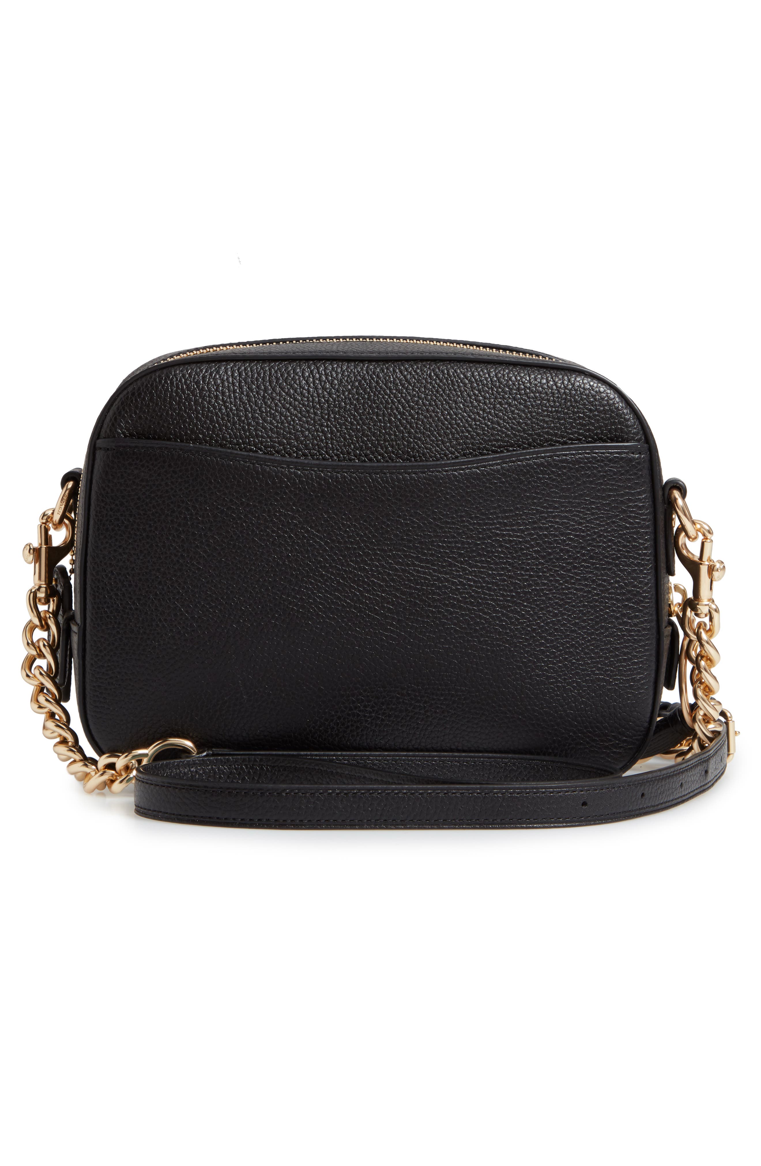 COACH Pebbled Leather Camera Bag, Alternate, color, 