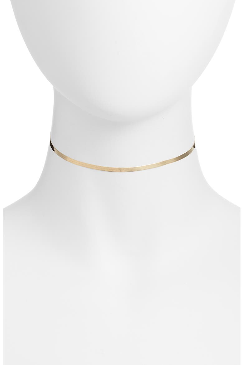 Jewelry Liquid Gold Chain Choker, Main, color, YELLOW GOLD