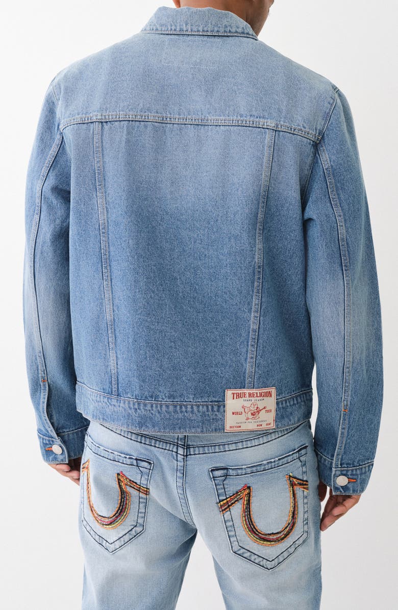 True Religion Jesse Denim Trucker Jacket, Alternate, color, Medium Golden Wash