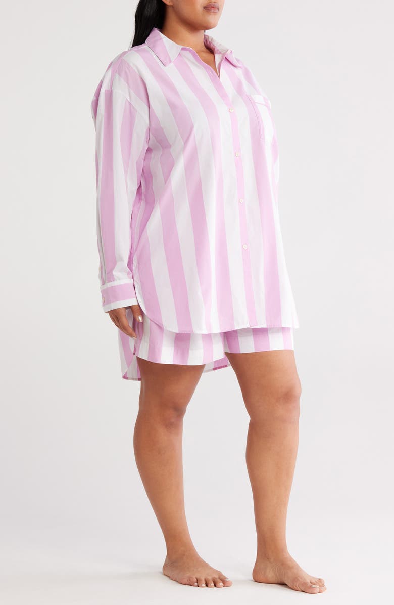 Nordstrom Yarn Dye Stripe Short Pajamas, Alternate, color, Pink Lavender Cabana Stripe