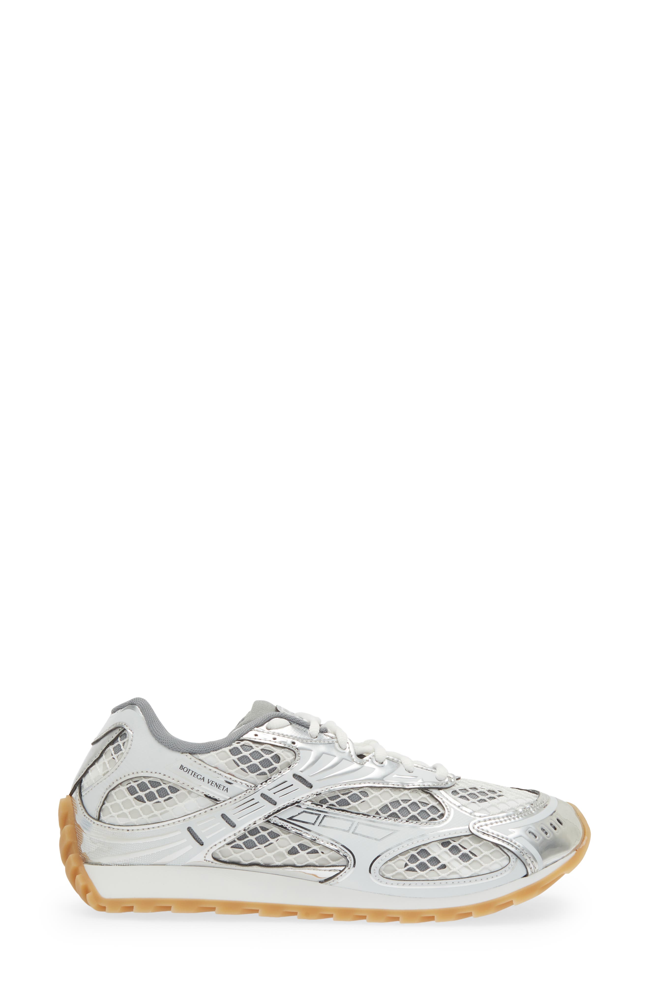 Bottega Veneta Orbit Sneaker, Alternate, color, 1425 Silver-White-Opw Rub