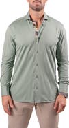 Maceoo Einstein Resistance0150 Green Button-Up Shirt