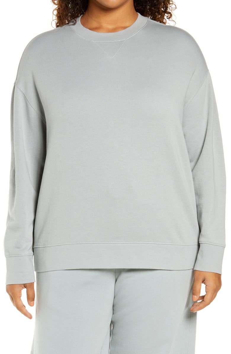 Vince Essential Relaxed Pullover Cotton Sweatshirt, Main, color, 