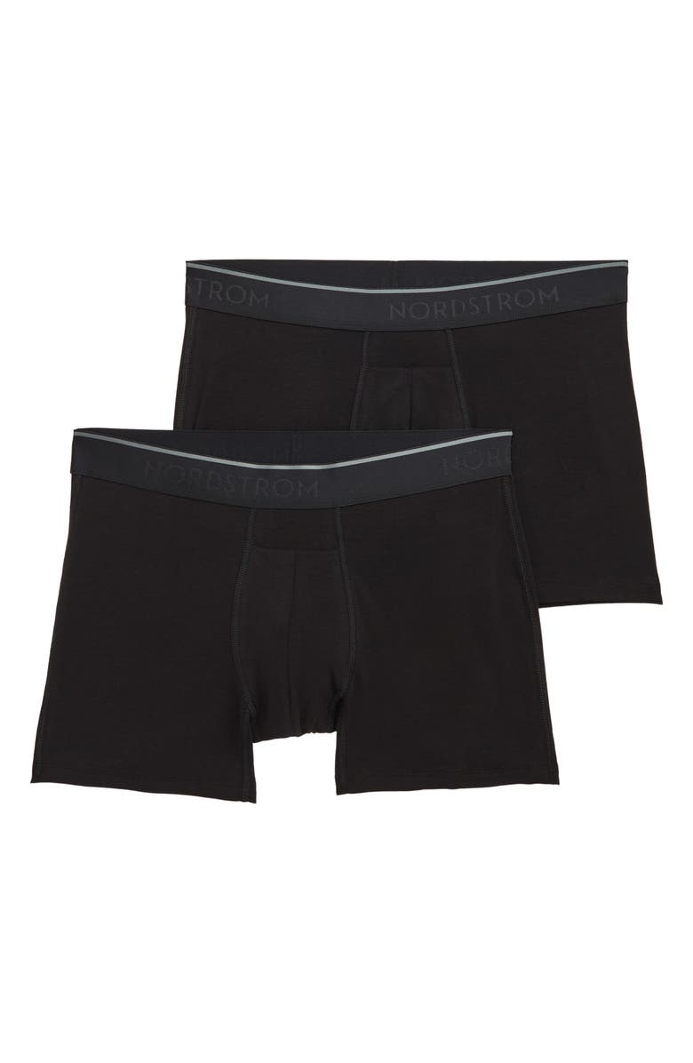 Nordstrom 2-Pack 5-Inch Modern Stretch Supima<sup>®</sup> Cotton Boxer Briefs, Main, color,