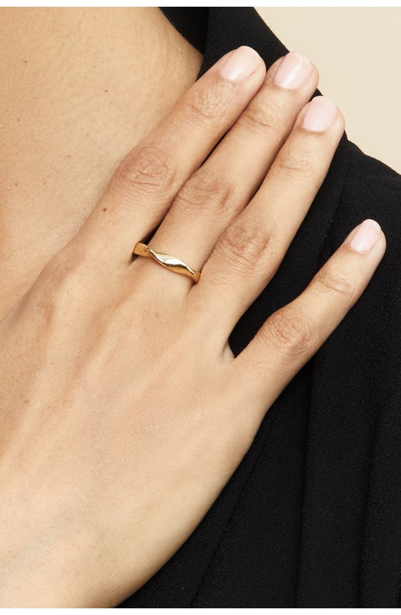 Oradina 14K Yellow Gold Easy Twist Ring, Alternate, color, Yellow Gold