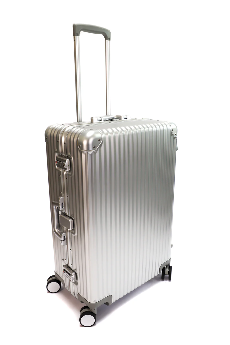 VinAluminum 12-Bottle Wine & Spirits Suitcase for Luxury Travel, Alternate, color, Silver