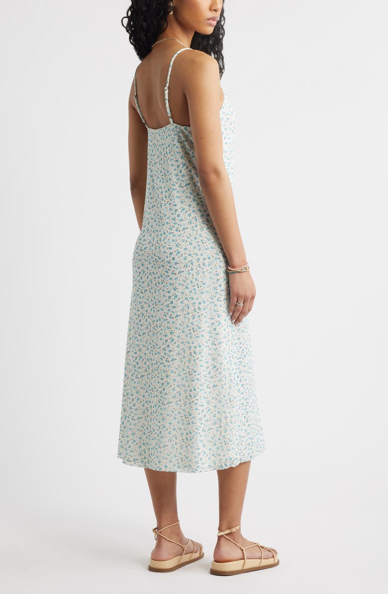BP. Floral Print Slipdress, Alternate, color, Ivory- Blue Maggie Floral